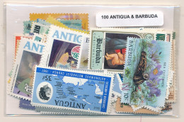 Offer   Lot Stamp - Paqueteria -  Antigua 100 Sellos Diferentes / Incluye Barb - Vrac (max 999 Timbres)