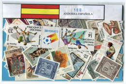 Offer   Lot Stamp - Paqueteria -  Andorra / Española 100 Sellos Diferentes  (M - Vrac (max 999 Timbres)