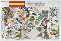 Offer   Lot Stamp - Paqueteria -  Andorra / Española 200 Sellos Diferentes  (M - Vrac (max 999 Timbres)