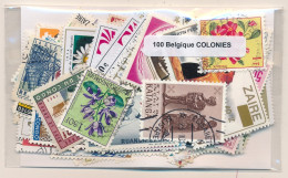 Offer   Lot Stamp - Paqueteria -  Colonias Belgas 100 Diferentes / Incluye Rep - Vrac (max 999 Timbres)