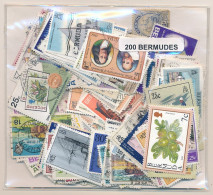 Offer   Lot Stamp - Paqueteria -  Bermuda 200 Sellos Diferentes  (Mixed Condit - Vrac (max 999 Timbres)