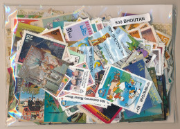 Offer   Lot Stamp - Paqueteria -  Bhutan 500 Sellos Diferentes  (Mixed Conditi - Vrac (max 999 Timbres)