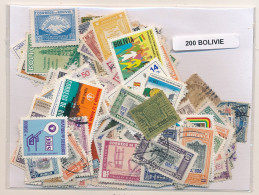 Offer   Lot Stamp - Paqueteria -  Bolivia 200 Sellos Diferentes  (Mixed Condit - Vrac (max 999 Timbres)