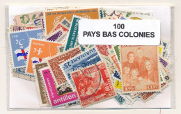 Offer   Lot Stamp - Paqueteria -  Colonias Holandesas 100 Sellos  Diferentes - Vrac (max 999 Timbres)