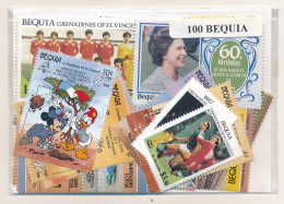 Offer   Lot Stamp - Paqueteria -  Bequia 100 Sellos Diferentes  (Mixed Conditi - Vrac (max 999 Timbres)