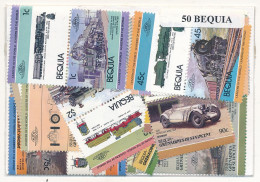Offer   Lot Stamp - Paqueteria -  Bequia 50 Sellos Diferentes  (Mixed Conditio - Vrac (max 999 Timbres)