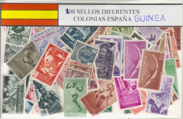 Offer   Lot Stamp - Paqueteria -  Colonias Españolas / Guinea 100 Sellos Difer - Vrac (max 999 Timbres)