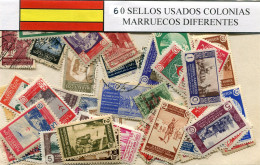 Offer   Lot Stamp - Paqueteria -  Colonias Españolas / Marruecos 60 Sellos Dif - Vrac (max 999 Timbres)