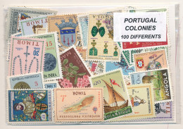 Offer   Lot Stamp - Paqueteria -  Colonias Portuguesas 100 Sellos Diferentes - Vrac (max 999 Timbres)