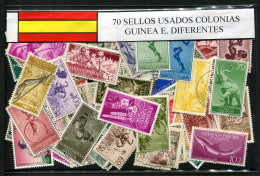 Offer   Lot Stamp - Paqueteria -  Colonias Españolas / Guinea 70 Sellos Difere - Vrac (max 999 Timbres)