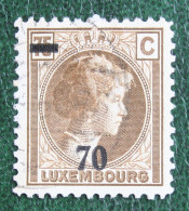 Grand Duchess Charlotte Overprint Mi 265 Yv 258 1935 Used Gebruikt Oblitere  Luxembourg Luxemburg - 1926-39 Charlotte De Profil à Droite