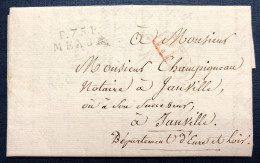 France, Griffe P.73.P. MEAUX + P.P.P.P. Sur Lettre Pour Versailles 30.11.1816 - (N646) - 1801-1848: Precursors XIX