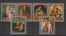 Burundi 1973 Noel Peintures 577-79 Et PA 313-15, 6 Val ** MNH - Nuovi