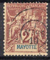 MAYOTTE Timbre-poste N°2 Oblitéré Cote 2€00 - Oblitérés