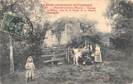 CPA 50 ANNEVILLE EN SAIRE PAYSAGE ET RUINES PRES DE LA FERME DE LA MAISON D'ANNEVILLE - Sonstige & Ohne Zuordnung