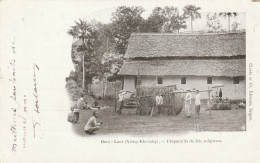 HAUT LAOS XIENG KHOUANG  PREPARATIFS DE FETE RELIGIEUSE RARE - Laos