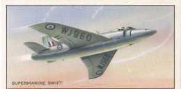 6 Vickers Supermarine Swift, Fighter - Modern British Aircraft 1953 - Beaulah Tea -  Trade Card - Churchman