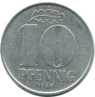 10 PFENNIG 1968 A DDR EAST ALEMANIA Moneda GERMANY #AE100.E - 10 Pfennig