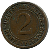 2 RENTENPFENNIG 1923 D ALLEMAGNE Pièce GERMANY #DB829.F - 2 Renten- & 2 Reichspfennig
