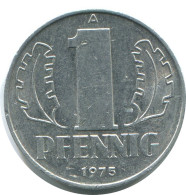 1 PFENNIG 1975 A DDR EAST ALEMANIA Moneda GERMANY #AE042.E - 1 Pfennig