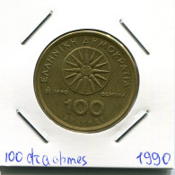 100 DRACHMES 1990 GRIECHENLAND GREECE Münze #AK483.D - Grèce