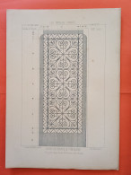 LES METAUX OUVRES 1889 LITHO FER FONTE CUIVRE ZINC " Porte De Chapelle Funéraire Mr Loquet Serrurier à Rouen " 1 PLANCHE - Architecture