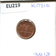 1 EURO CENT 2013 ITALY Coin #EU219.U - Italia