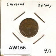 HALF PENNY 1973 UK GROßBRITANNIEN GREAT BRITAIN Münze #AW166.D - 1/2 Penny & 1/2 New Penny