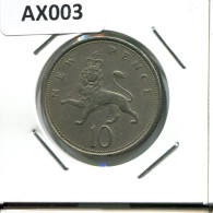 10 PENCE 1971 UK GROßBRITANNIEN GREAT BRITAIN Münze #AX003.D - 10 Pence & 10 New Pence
