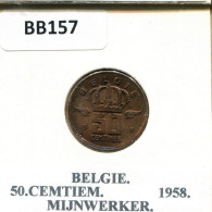 50 CENTIMES 1958 DUTCH Text BÉLGICA BELGIUM Moneda #BB157.E - 50 Centimes