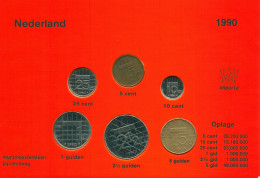 NIEDERLANDE NETHERLANDS 1990 MINT SET 6 Münze #SET1027.7.D - [Sets Sin Usar &  Sets De Prueba