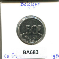 50 FRANCS 1989 FRENCH Text BELGIUM Coin #BA683.U - 50 Francs