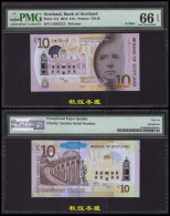 Scotland，Bank Of Scotland 10 Pounds, (2017), Polymer, LMS Prefix, Charity Note, Only 18 Notes Printed, V.V.V.Rare, PMG66 - 10 Ponden