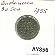 50 SEN 1955 INDONESIA Coin #AY856.U - Indonésie