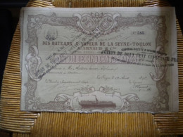 83 - LA SEYNE - Ste Des Bateaux A Vapeur De LA SEYNE - TOULON - ARNAUD Et Cie 1892 - RARE - TOP DECO - Schiffahrt