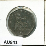 50 NEW PENCE 1976 UK GBAN BRETAÑA GREAT BRITAIN Moneda #AU841.E - 50 Pence