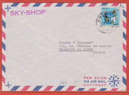 CONGO LETTRE PAR AVION DE 1971 DE KINSHASA POUR NEUILLY FRANCE - Storia Postale