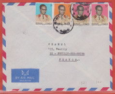 CONGO LETTRE PAR AVION DE 1971 DE KINSHASA POUR NEUILLY FRANCE - Lettres & Documents