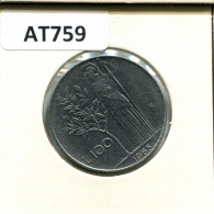 100 LIRE 1965 ITALIEN ITALY Münze #AT759.D - 100 Lire