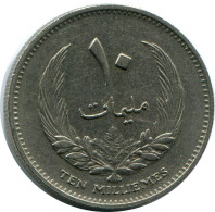 10 MILLIEMES 1965 LIBIA LIBYA Islámico Moneda #AP524.E - Libia