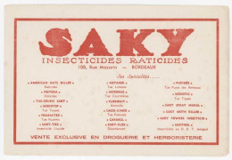 Buvard Saky , Insecticides Raticides, Bordeaux - S