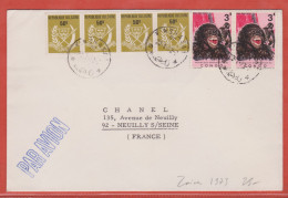 ZAIRE LETTRE PAR AVION DE 1973 DE KINSHASA POUR NEUILLY FRANCE - Covers & Documents