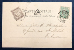 France N°111 Sur CPA De Castre + TAXE - 20.10.19?? - (N701) - 1859-1959 Cartas & Documentos