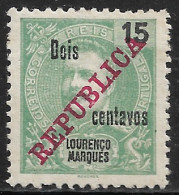 Lourenço Marques – 1915 King Carlos Surcharged Dois Centavos Mint Stamp - Lourenco Marques