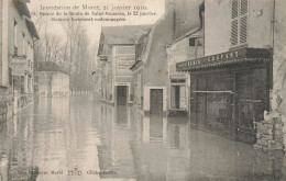 Moret * Inondation Du 21 Janvier 1910 * Entrée De La Route De St Mammès Le 22 Janvier * Maisons Fortement Endommagées - Moret Sur Loing