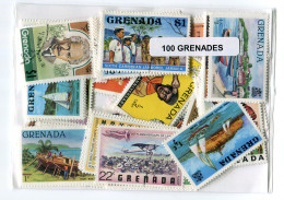 Offer   Lot Stamp - Paqueteria -  Grenada 100 Sellos Diferentes  (Mixed Condit - Vrac (max 999 Timbres)