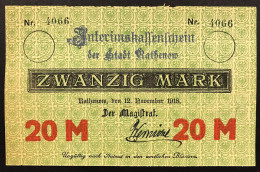 GERMANIA ALEMANIA GERMANY 20 Mark  1918 Rathenow LOTTO 4537 - Administration De La Dette