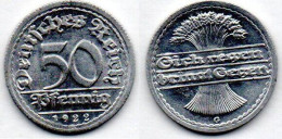 MA 22557 /  Allemagne - Deutschland - Germany  50 Pfennig 1922 G SUP - 50 Rentenpfennig & 50 Reichspfennig
