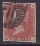 GB Victoria Line Engraved Penny Red Imperf . Has A Thin - Oblitérés