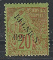 REUNION - N°29 Nsg (1891) 02 Sur 20c - Neufs